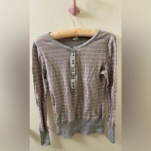 Roxy Grey and Pink Top